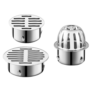 户外庭院排水110管道过滤网专用地漏不锈钢75管内插室外阳台50管