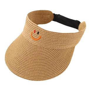 宝宝帽子夏季婴儿户外草帽夏季男宝女宝防晒空顶帽儿童遮阳凉帽潮