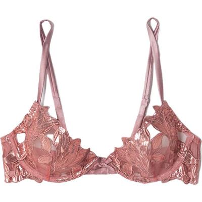 Fleur du Mal 春季女刺绣弹力绢网带钢圈文胸