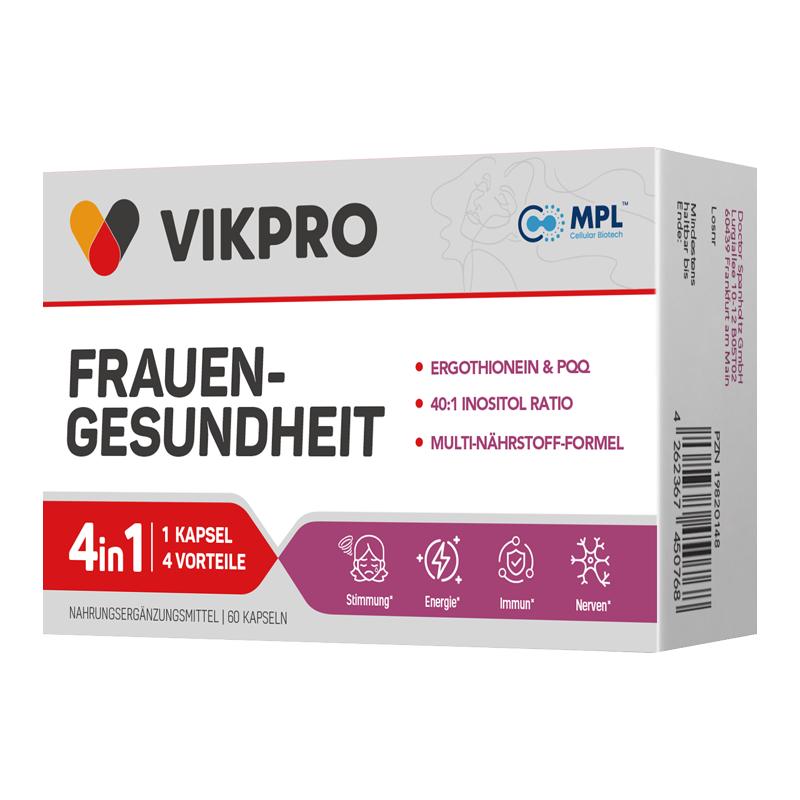 德国vikpro进口护卵巢丸雌激素肌醇麦角硫因PQQ女性保养调理胶囊