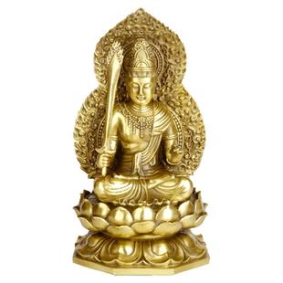 纯黄铜虚空藏菩萨佛像摆件家居装饰属牛属虎本命佛佛像摆件虚空藏