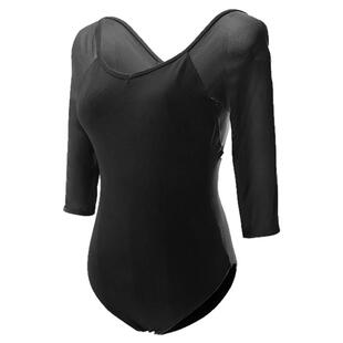 芭蕾舞练功服成人女黑色舞蹈服空中瑜伽连体服教师形体艺考体操服