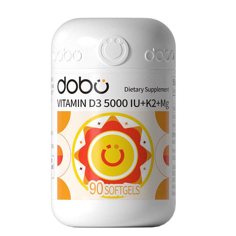 DOBO维生素D3K2镁三合一5000iu成人男女性孕妇25羟基活性vd软胶囊