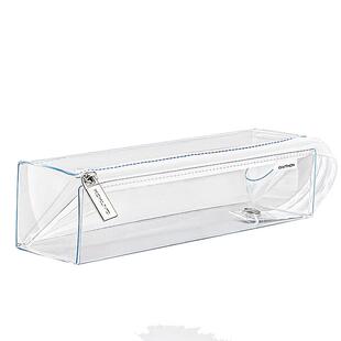 日本Kokuyo国誉透明笔袋大容量文具袋笔盒文具盒考试中考高考专用