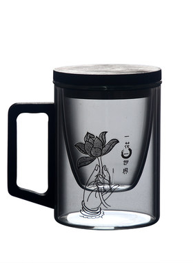 耐高温玻璃杯绿茶杯办公室泡茶杯