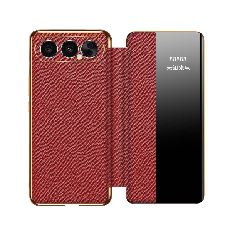 适用华为荣耀500手机壳honor500pro保护磁吸皮套MEY一AN00镜头全包防摔MEP侧窗透明翻盖软por男女ANOO新款p外