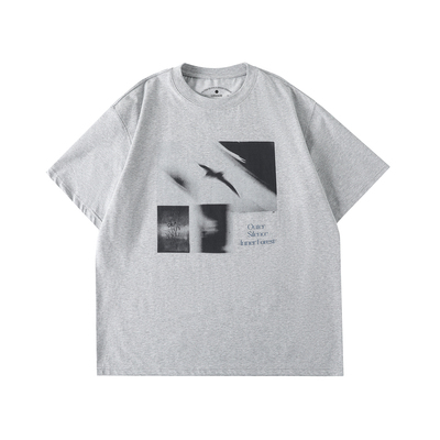 LR MADE 26SS 凉感Sorona® 飞鸟花卉版画剪影 圆领印花短袖T恤