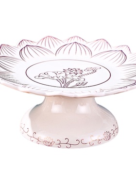莲花供盘佛前贡品托盘家用水果盘