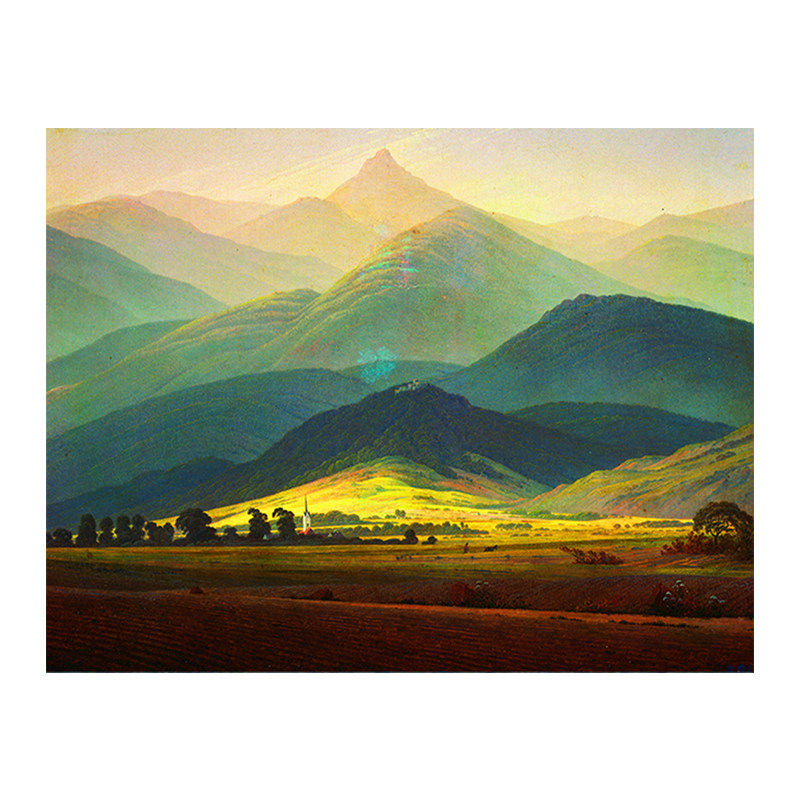 大卫巨人山 欧式古典油画 玄关现代装饰画