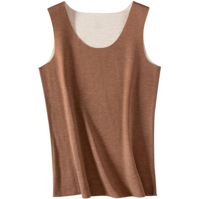 蚕丝德绒保暖背心男士冬季内穿