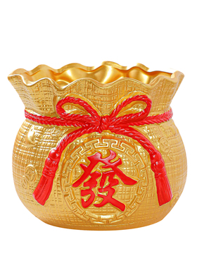 红陶元宝花盆发财树蝴蝶兰透气