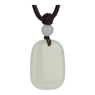 保真和田玉太平小平安无事牌吊坠项链男女玉坠无字吊牌玉佩白玉石