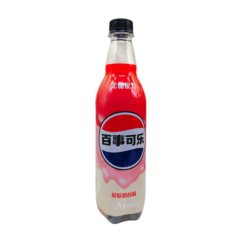 百事可乐无糖草莓奶昔味500ml