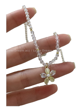 新款猫眼石轻奢珍珠项链水钻