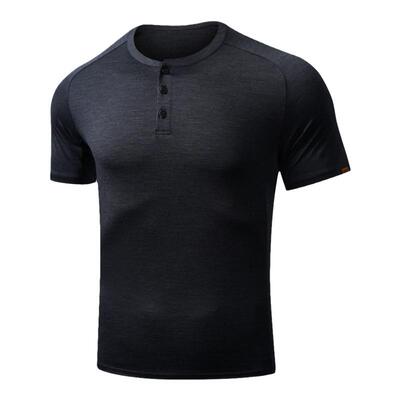 灰壳美利奴羊毛排汗速干短袖