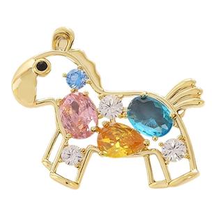 彩色小马胸针设计感小众卡通可爱别针高档精致2025新款爆款配饰女