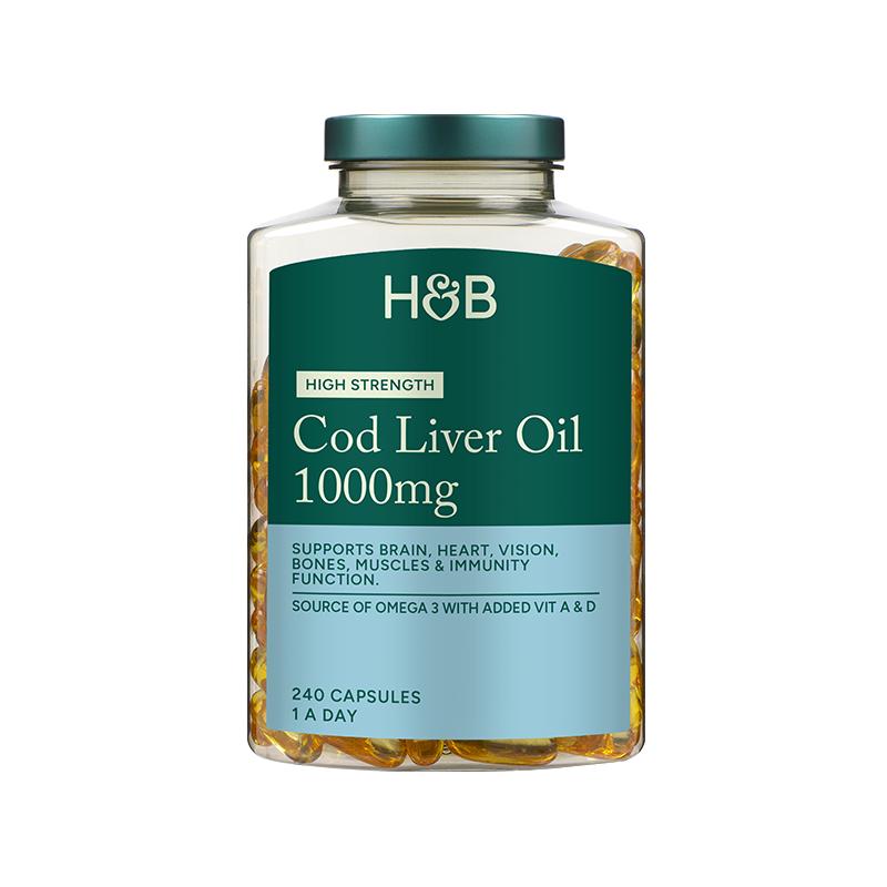 英国荷柏瑞hb鱼油omega3鳕鱼肝油中老年护心脑眼成人官方保健品