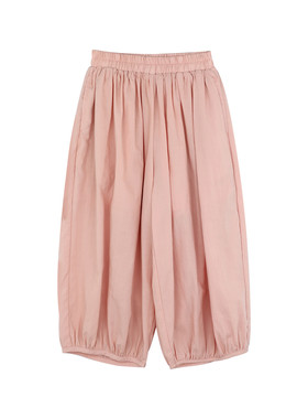 大耳象女童收口休闲裤2026夏季新款宝儿纯色百搭宽松灯笼裤子薄