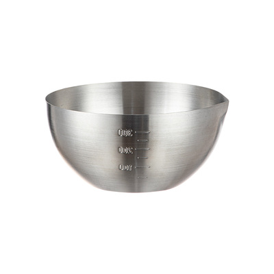 霜山304不锈钢料理碗家用带刻度