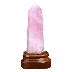 天然粉水晶晶柱 原矿原石疗愈冥想 消磁净化 家居桌面招桃花摆件