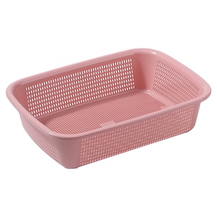 菜篮子塑料筐长方形框子小洗商用厨房配货沥水白色加厚麻辣烫收纳