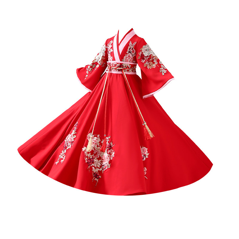 爱贝佳长袖秋冬季女童汉服包邮