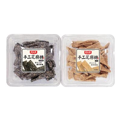 回头客芝麻糖纯手工特产麦芽糖白芝麻黑芝麻怀旧零食小吃食品批发