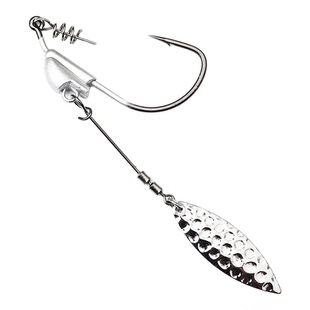 Rockycoast旋转亮片配重曲柄钩防脱锁针软虫钩路亚鲈鱼鳜鱼狗鱼