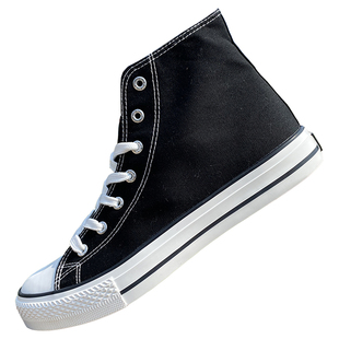 上海回力2026春秋季高帮帆布鞋男女鞋透气黑白经典复古运动滑板鞋