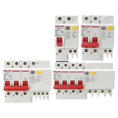 德力西32A漏电2P保护开关DZ47sLE漏电40断路器63A空气家用漏保1P+