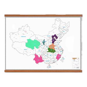 涂色填色中国手绘地图