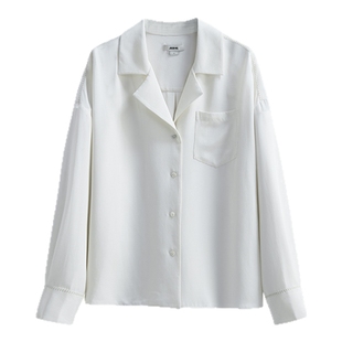 【李冰冰同款】JASON WU 秋冬新款夏威夷领简约上衣衬衣衬衫女