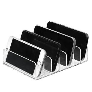 手机收纳盒桌面办公会议保管盒充电摆放教室学生开会多格存放盒