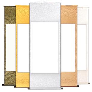 宣纸空白卷轴挂画书法半生熟作品纸毛笔字专用挂轴立轴横轴字画装裱创作书画国画手卷长卷中堂挂画周岁礼定制