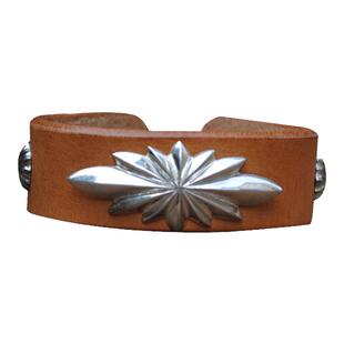 cigar楠哥定做纳瓦霍印第安风格 复古皮手环镯枥木鞍革植鞣革银饰