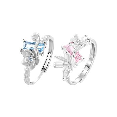 VIVIWELL嘉兰百合925银戒指