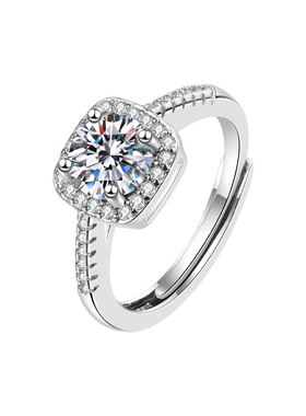 胖东来同款纯银小方糖戒指女