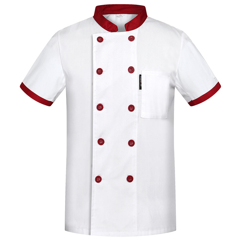 厨师工作服长袖秋冬男女饭店餐饮烘焙专用食堂定制后厨房衣服短袖
