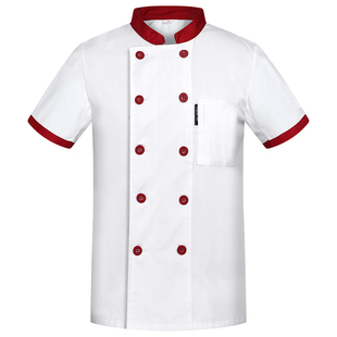 厨师工作服长袖秋冬男女饭店餐饮烘焙专用食堂定制后厨房衣服短袖