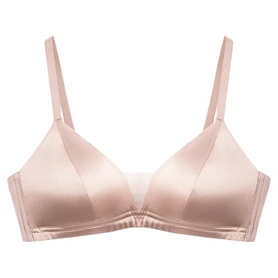 松山棉店夏季薄款三角杯真丝文胸