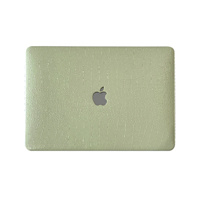 鳄鱼纹牛油果绿macbook保护壳