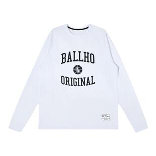 BALLHO夏季字母印花美式短袖运动长袖t恤男速干训练投篮服上衣潮