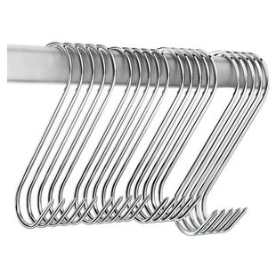 腊肉挂钩不锈钢S型晒挂烤鸭香肠猪肉勾子加粗钩挂肉钩子实心承重