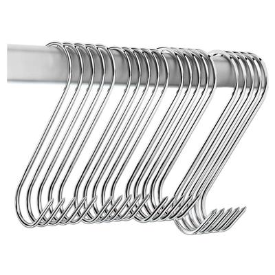 腊肉挂钩不锈钢S型晒挂烤鸭香肠猪肉勾子加粗钩挂肉钩子实心承重