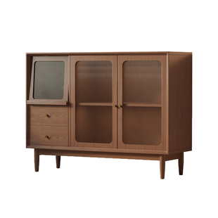 红林日记实木餐边柜靠墙一体咖啡柜置物柜客厅储物收纳柜厨房边柜