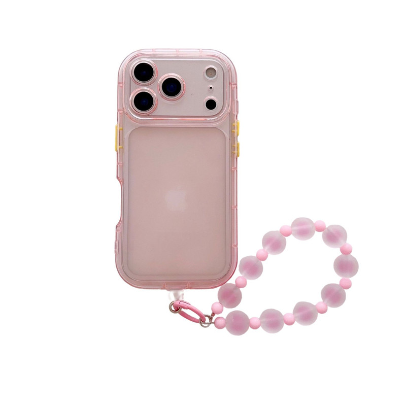 三木木【小众冰雾小胖妹粉色手链】适用iPhone17Promax手机壳ins风简约苹果16pro/15防摔全包13/14保护套软壳