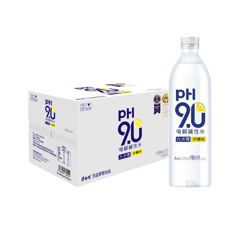 康师傅官方正品pH9.0电解碱性水无糖原味家用瓶装饮用苏打水饮料