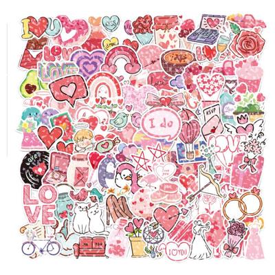 高级感镭射粉色ins小清新贴纸