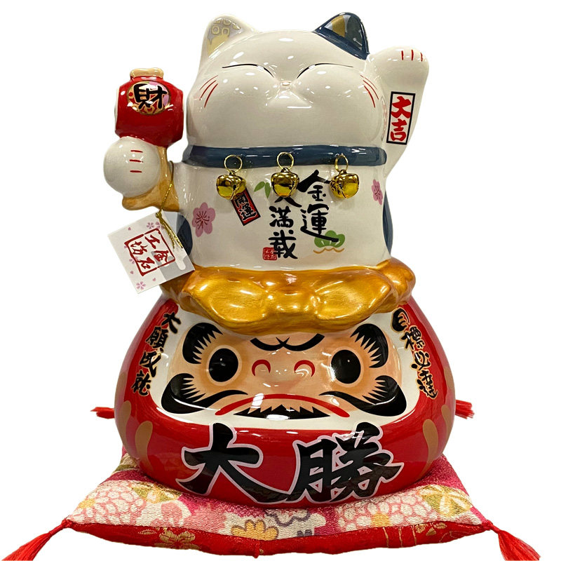 金石工坊招财猫金运满载陶瓷摆件
