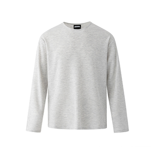 MRCYC老钱风圆领华夫格长袖T恤男2026春季新款宽松打底衫韩系穿搭